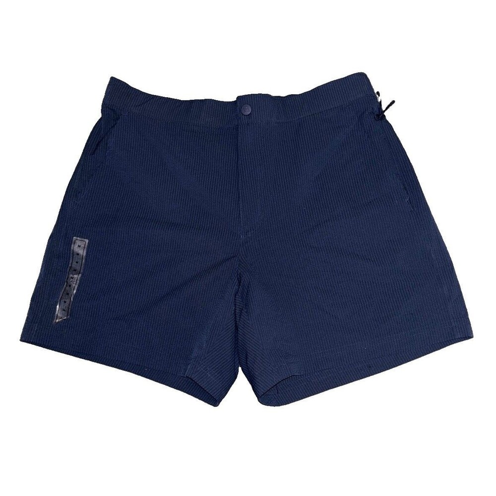 VRST Men's 6" Resort Relaxed Fit Short Seersucker Size M Color Navy NWT
